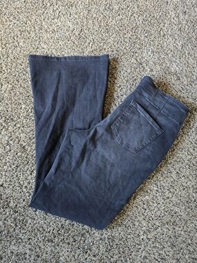 Maurices Dark Gray Wide-Leg Flare Jeans